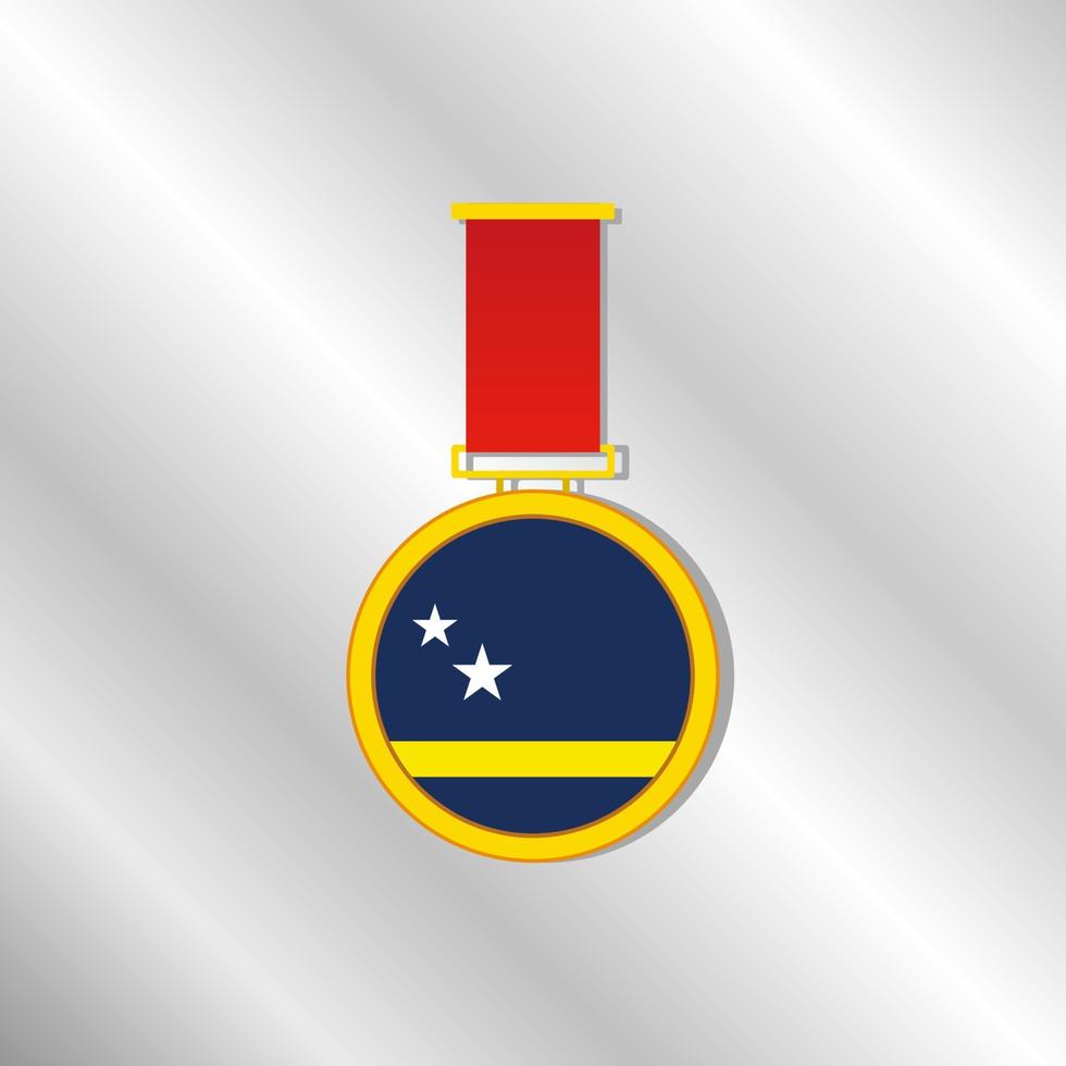 ilustración de la plantilla de la bandera de curazao vector