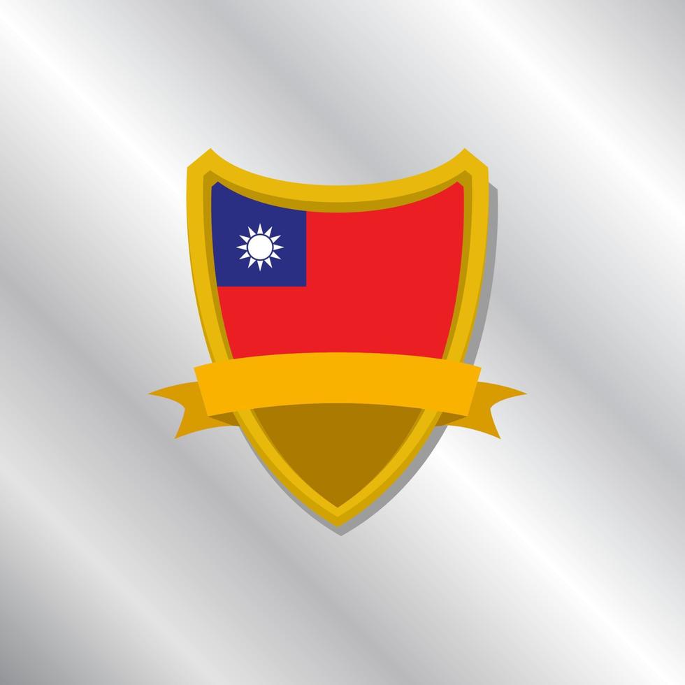 Illustration of Taiwan flag Template vector