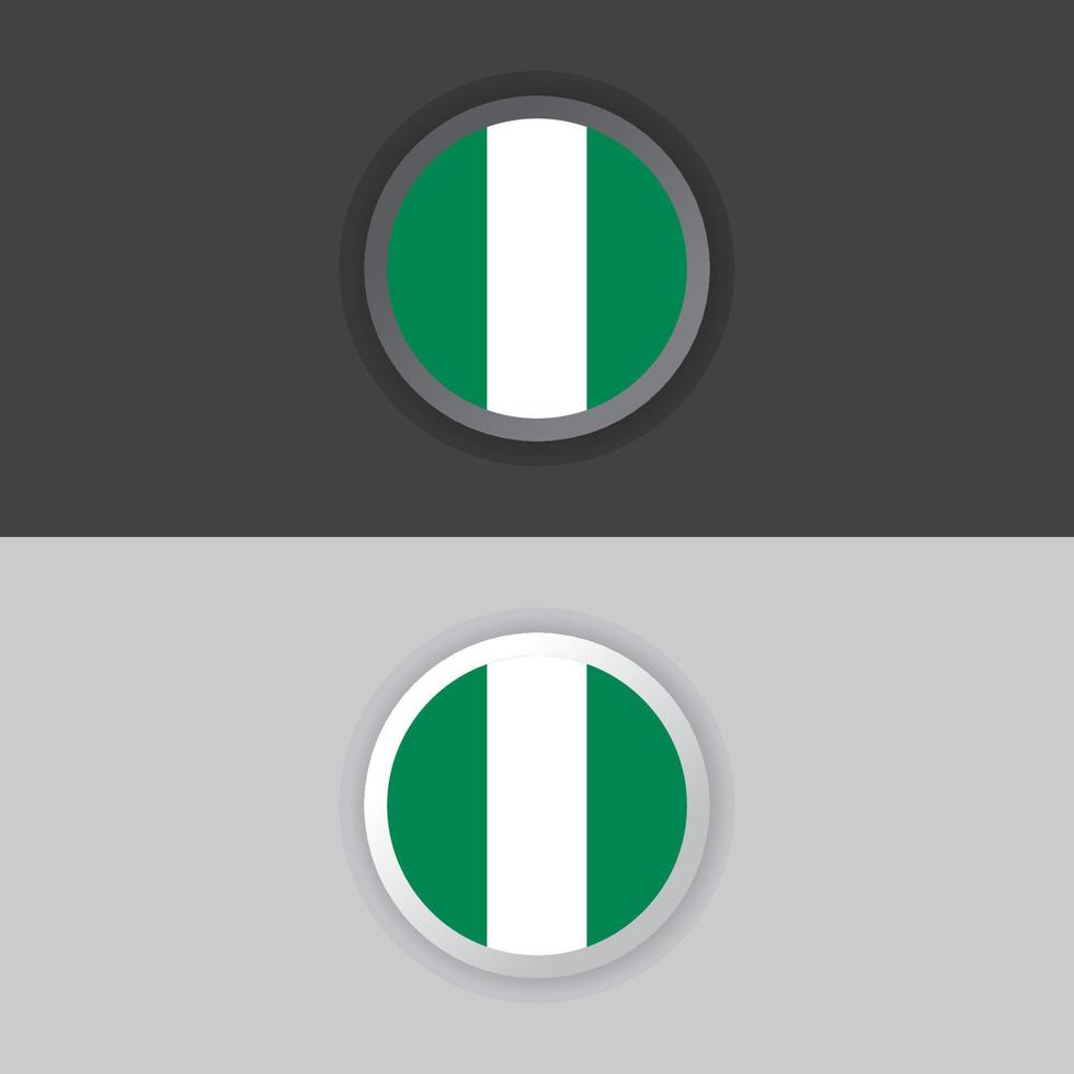 ilustración de la plantilla de la bandera de nigeria vector