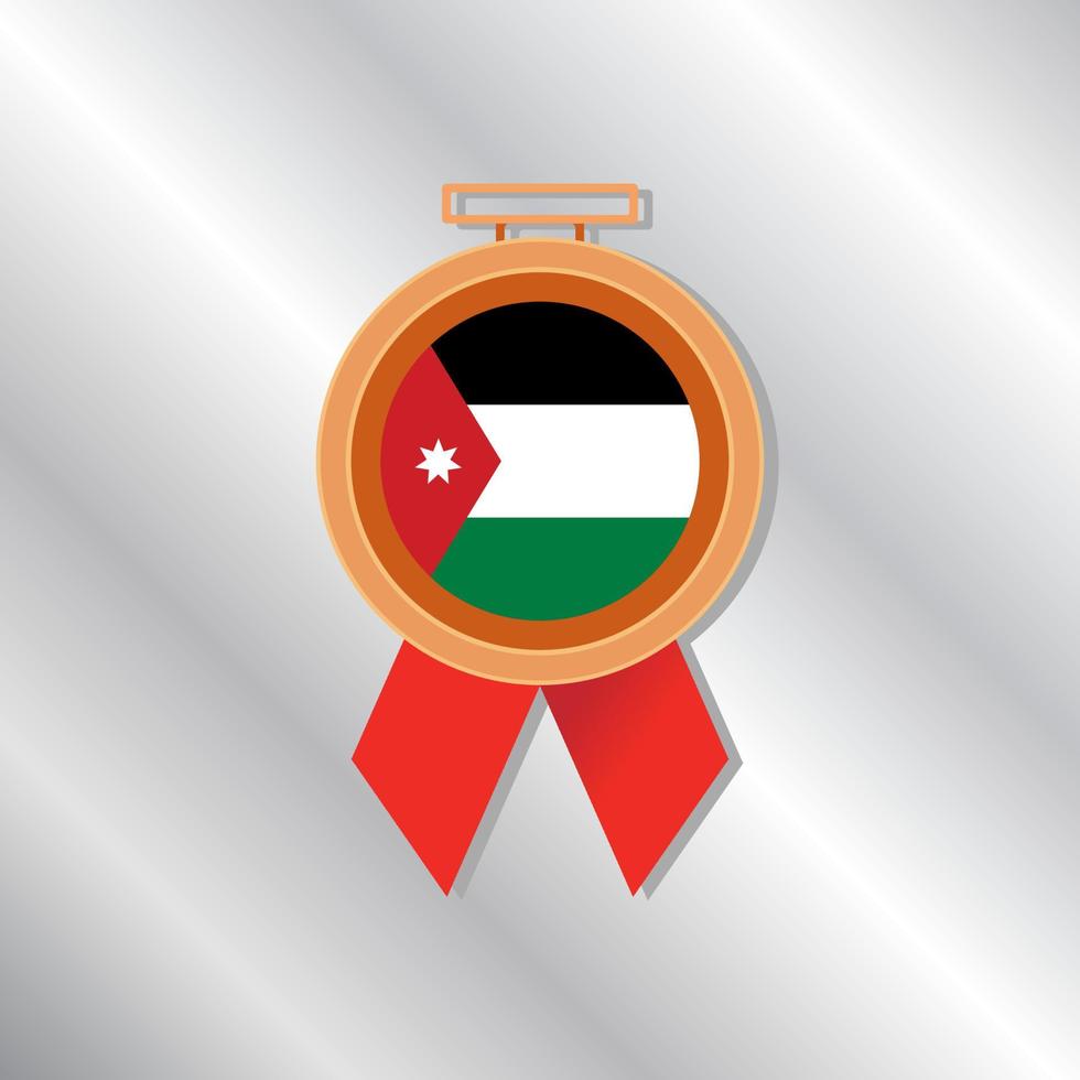 Illustration of Jordan flag Template vector