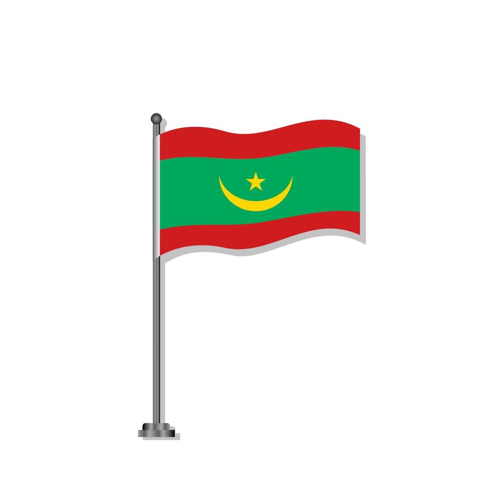 Illustration of Mauritania flag Template vector