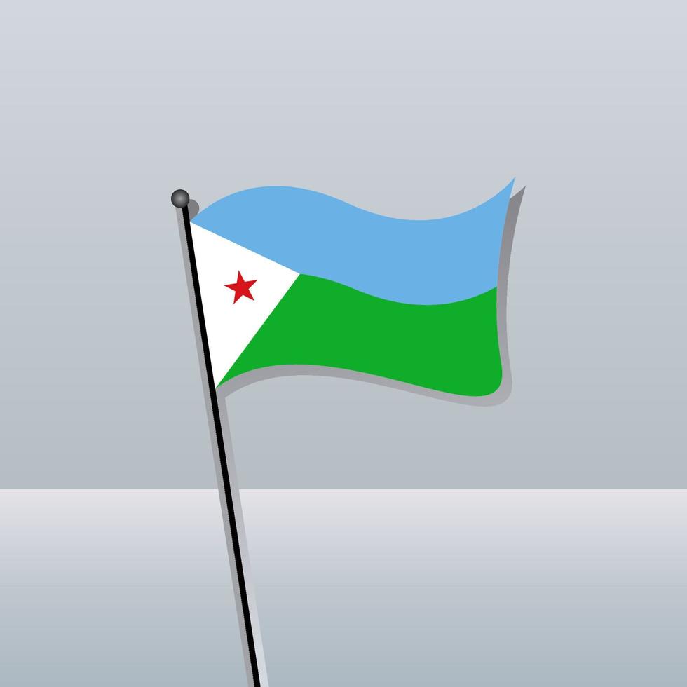 Illustration of Djibouti flag Template vector