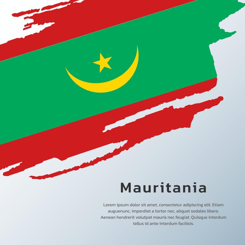 Illustration of Mauritania flag Template vector