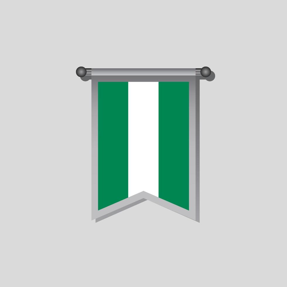 Illustration of Nigeria flag Template vector