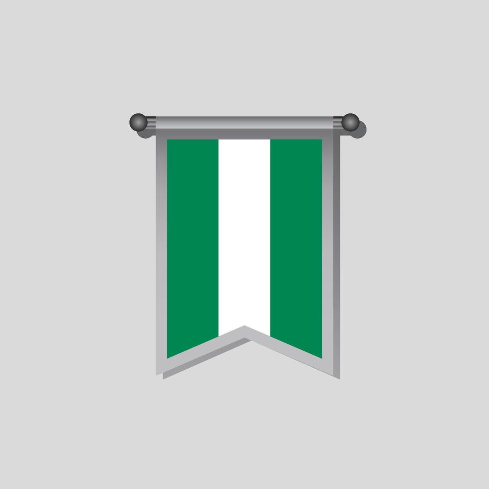 ilustración de la plantilla de la bandera de nigeria vector