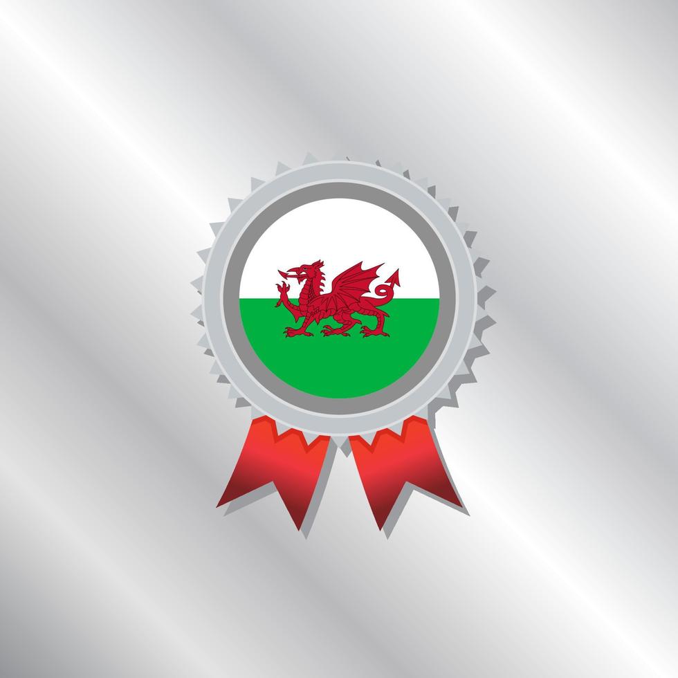 Illustration of Wales flag Template vector
