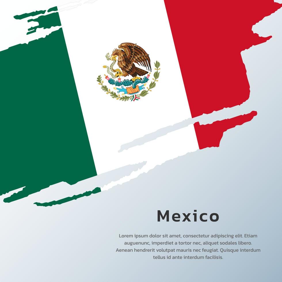 Illustration of Mexico flag Template vector