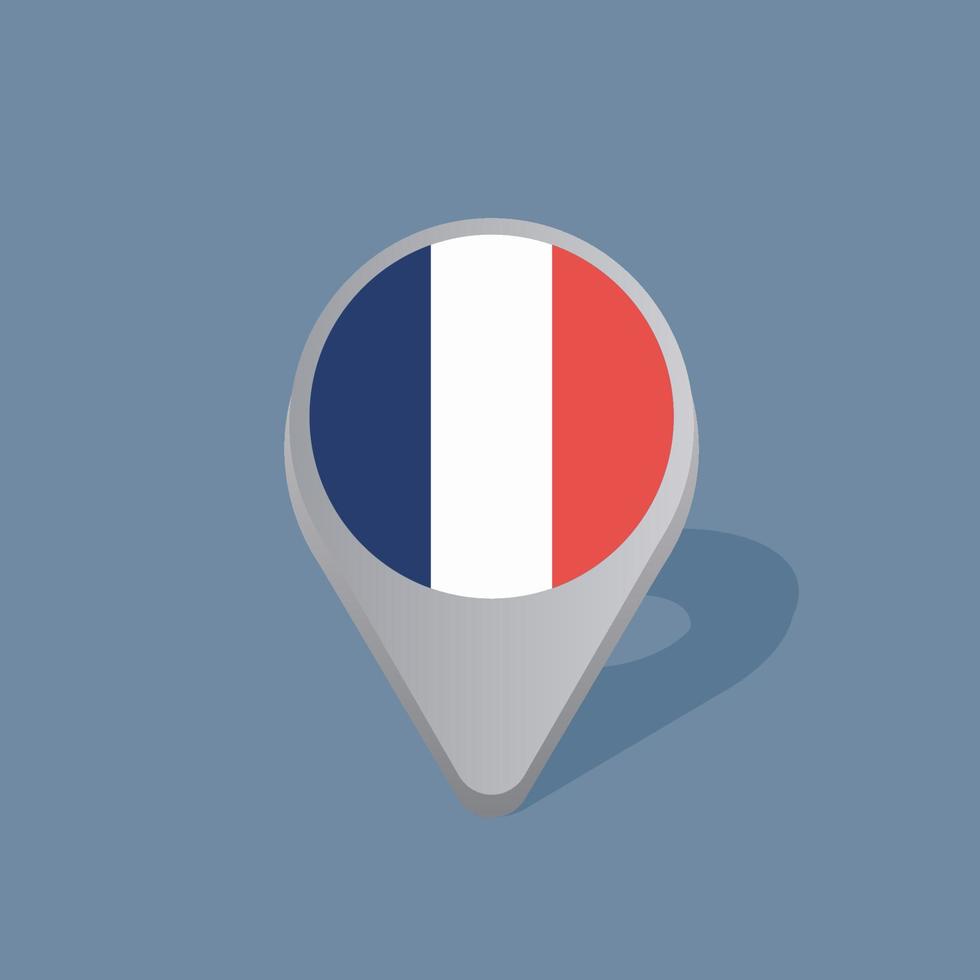 ilustración de la plantilla de la bandera de francia vector