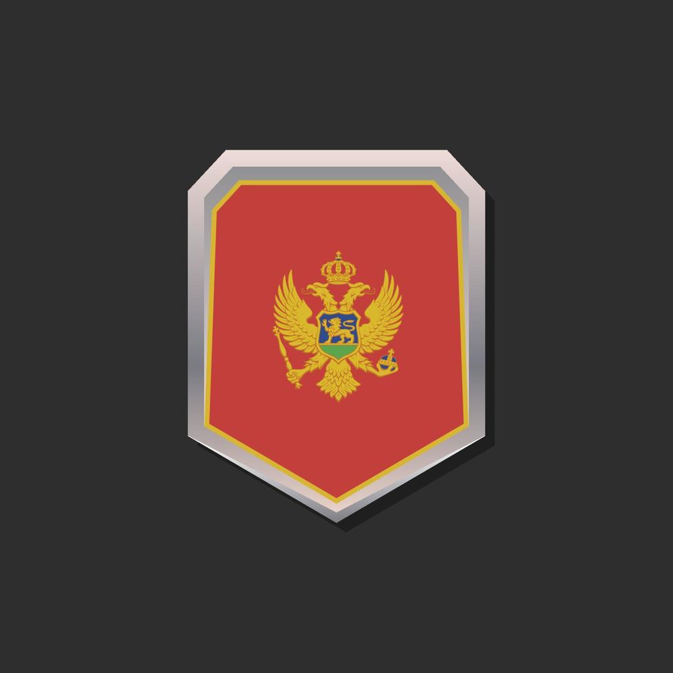 Illustration of Montenegro flag Template vector