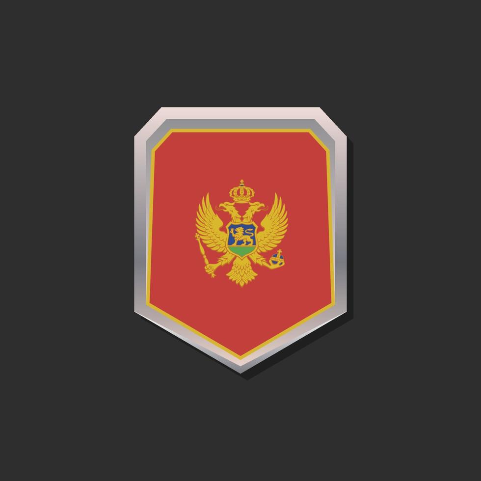 Illustration of Montenegro flag Template vector