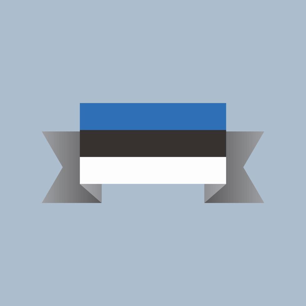 ilustración de la plantilla de la bandera de estonia vector