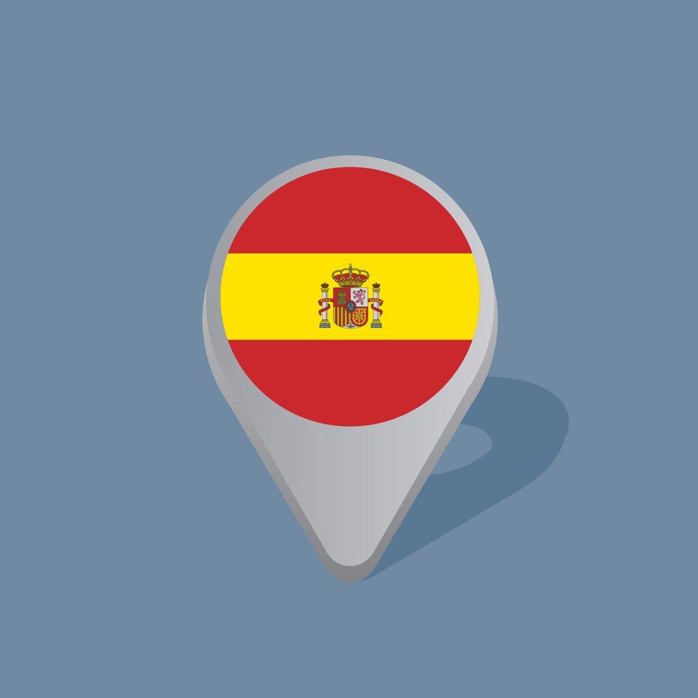 ilustración de plantilla de bandera de españa vector