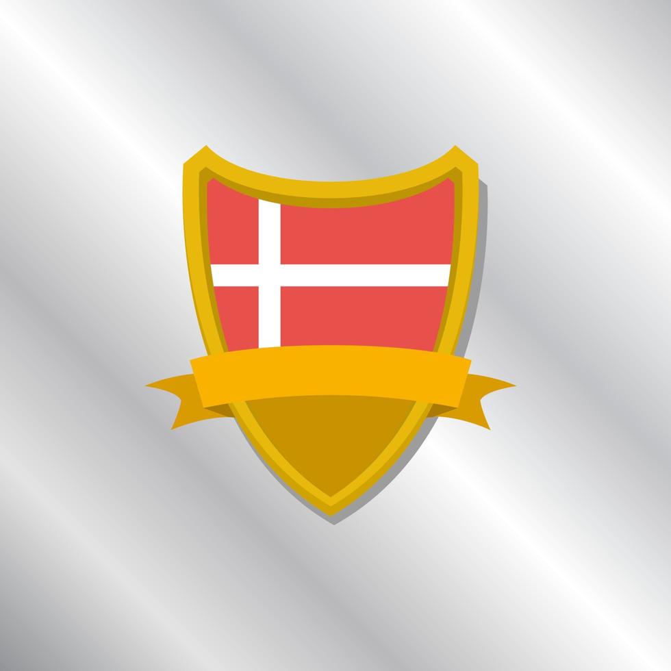 Illustration of Denmark flag Template vector