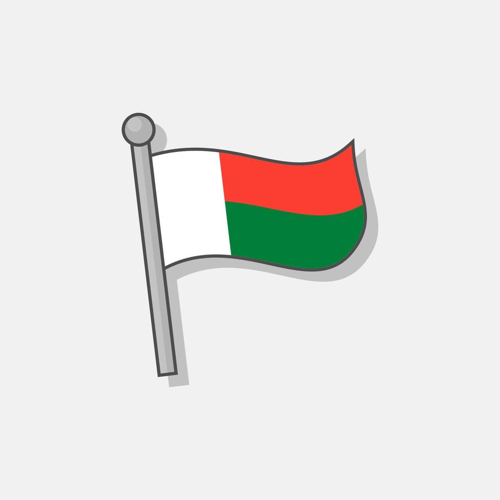 Illustration of Madagascar flag Template vector