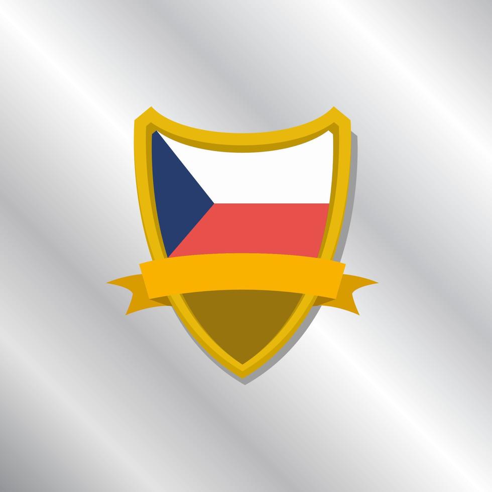 Illustration of Czech Republic flag Template vector