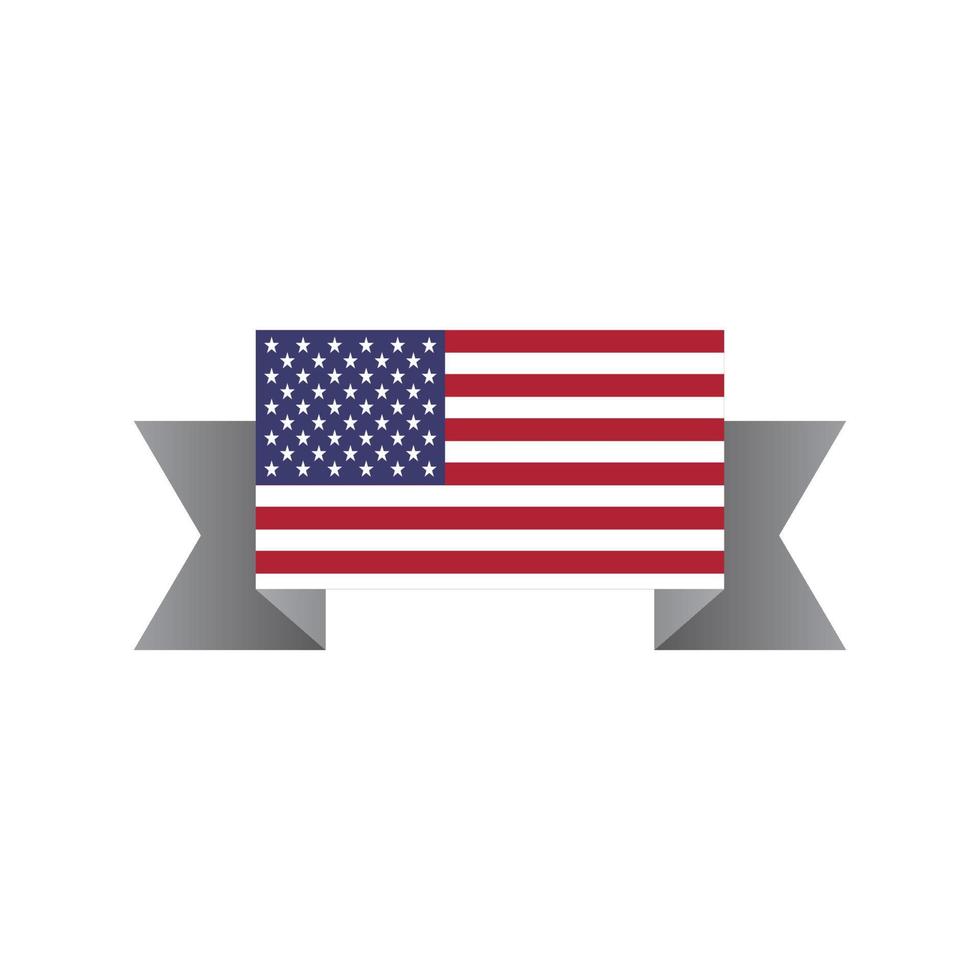 Illustration of United States flag Template vector