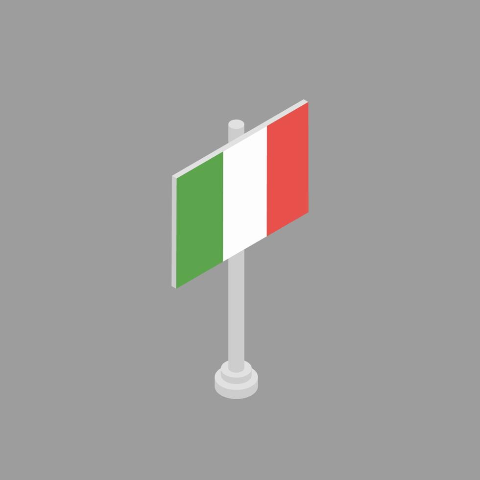 Illustration of Italy flag Template vector