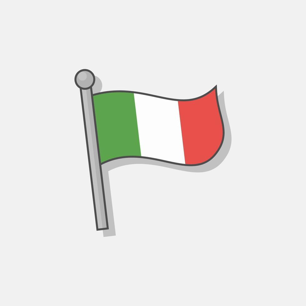 ilustración de la plantilla de la bandera de italia vector