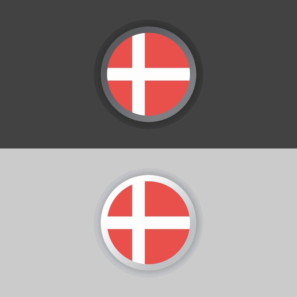 Illustration of Denmark flag Template vector