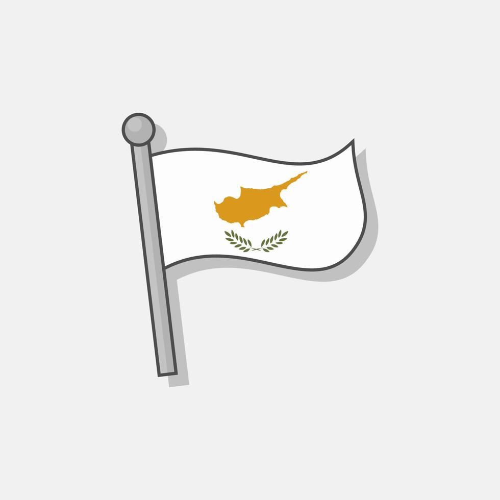 ilustración de plantilla de bandera de chipre vector
