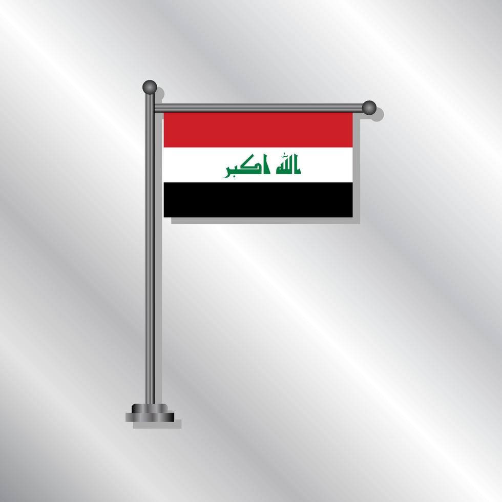 ilustración de la plantilla de la bandera de irak vector