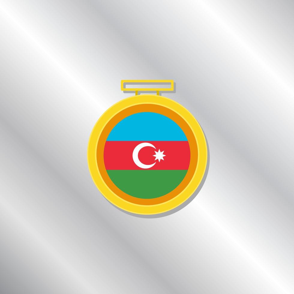 Illustration of Azerbaijan flag Template vector