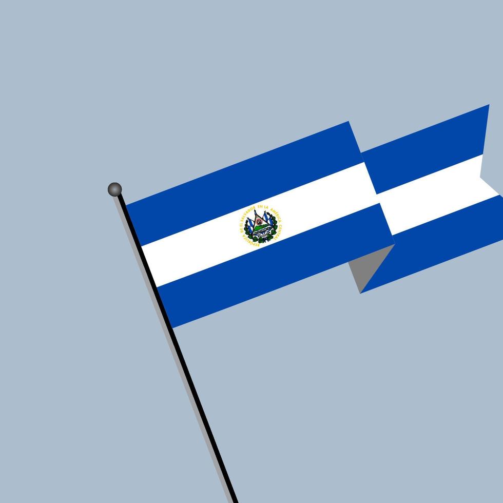 Illustration of El Salvador flag Template vector