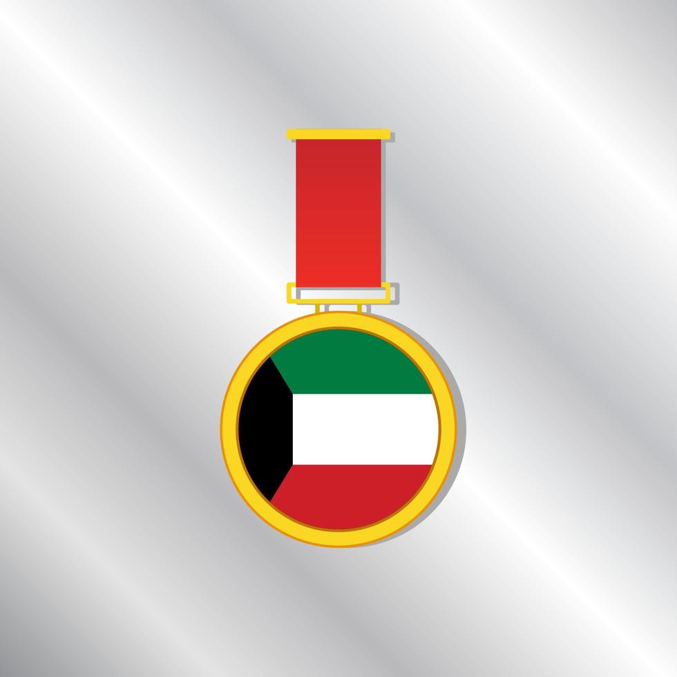 Illustration of Kuwait flag Template vector