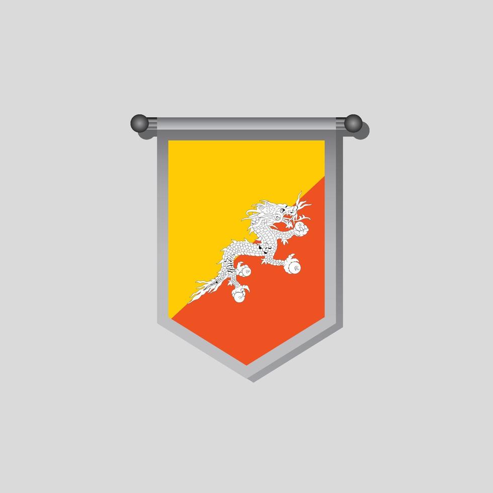 Illustration of Bhutan flag Template vector