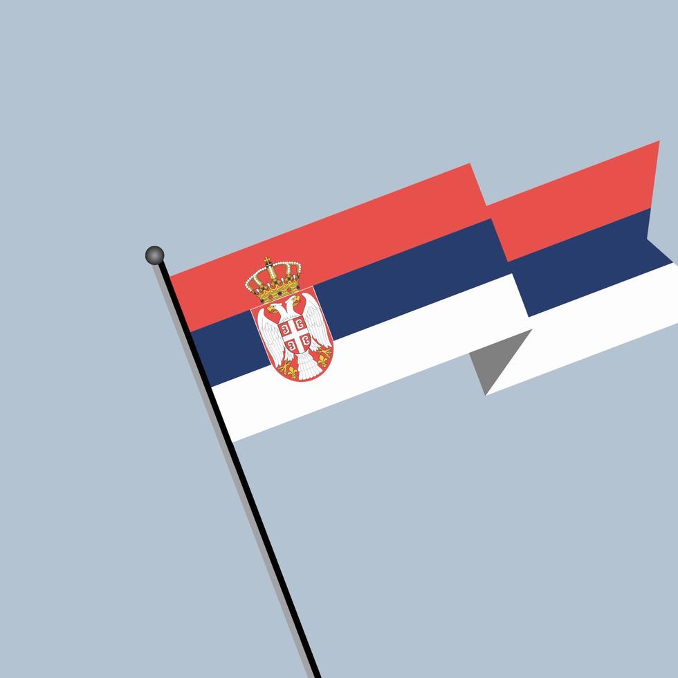 ilustración de la plantilla de la bandera de serbia vector