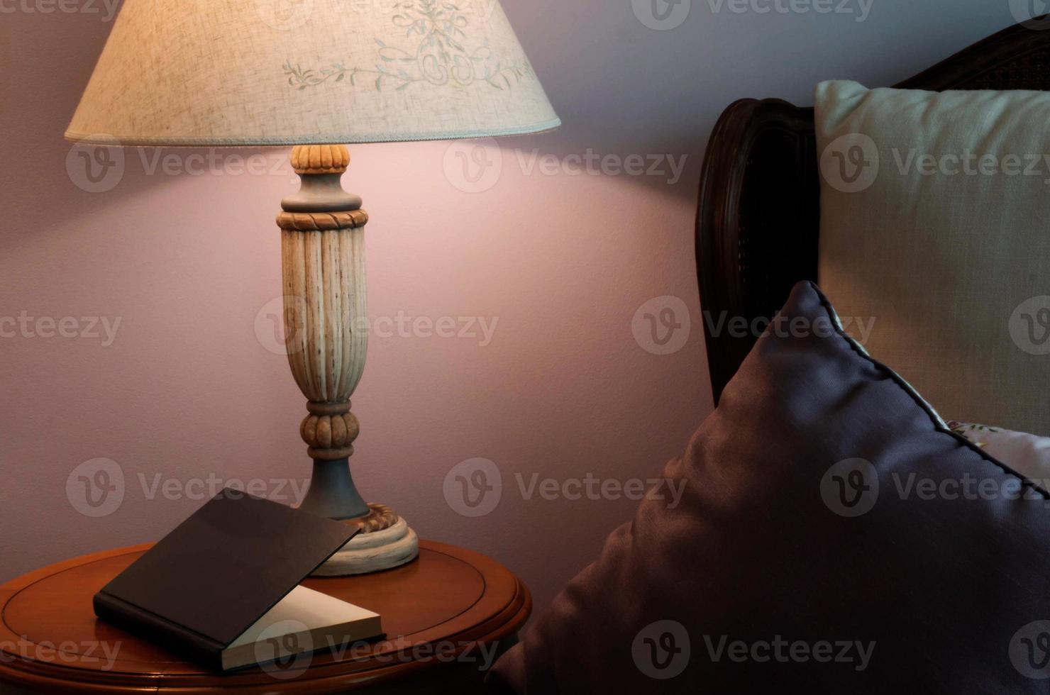 vintage lamp in bedroom photo