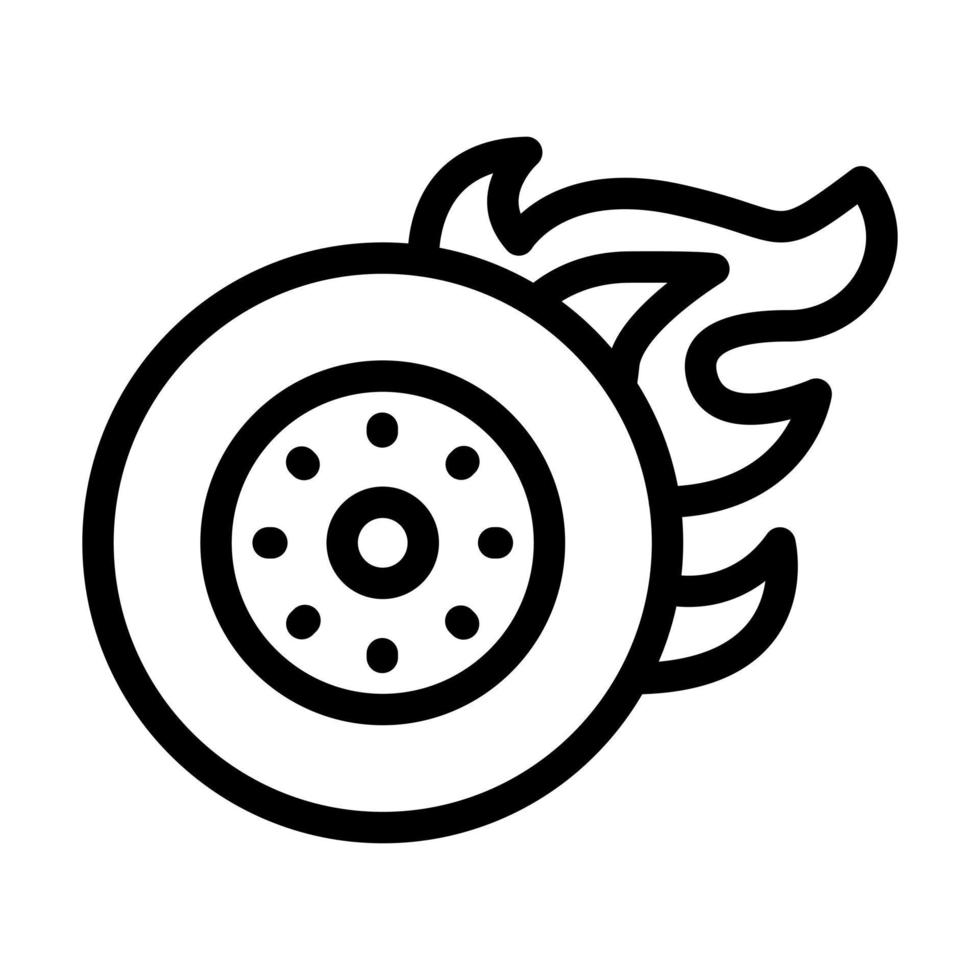 Fire Wheel Icon Design vector
