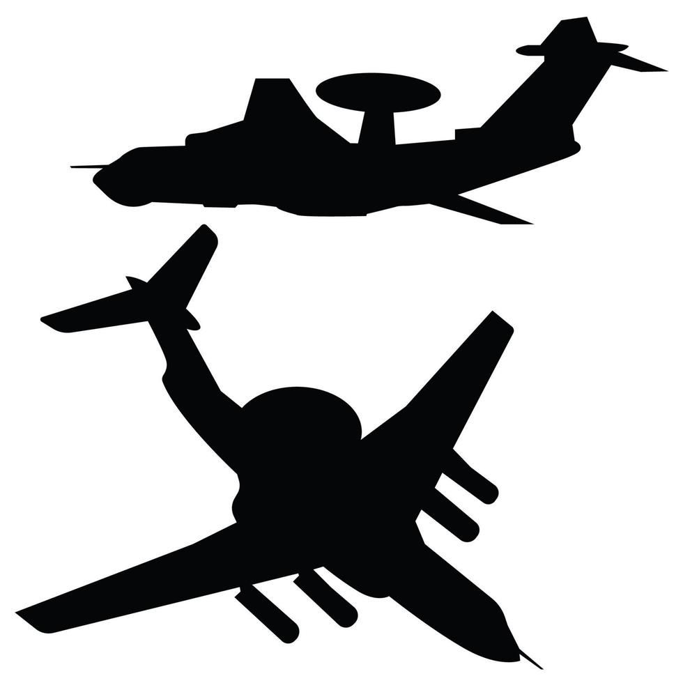 beriev A-50 aircraft silhouette vector design