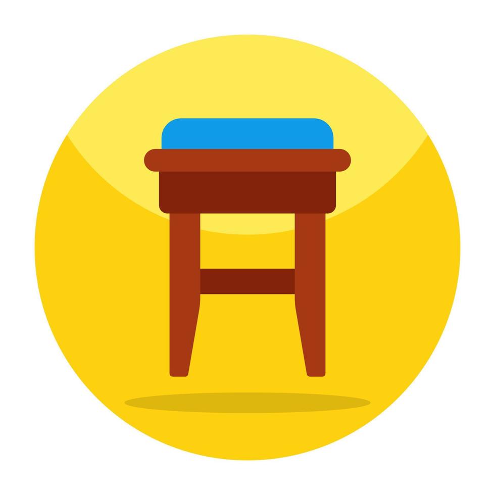 Trendy vector design of dressing stool