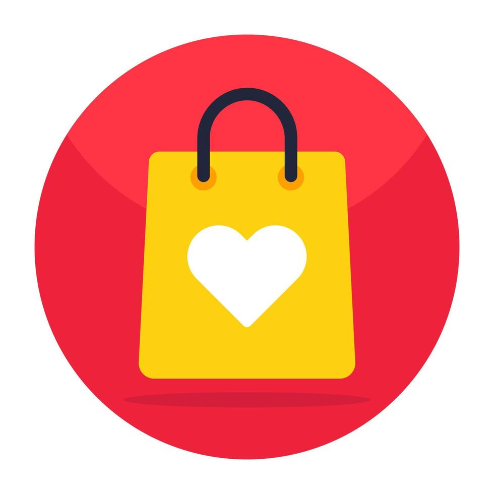 Trendy vector design of shopping bag