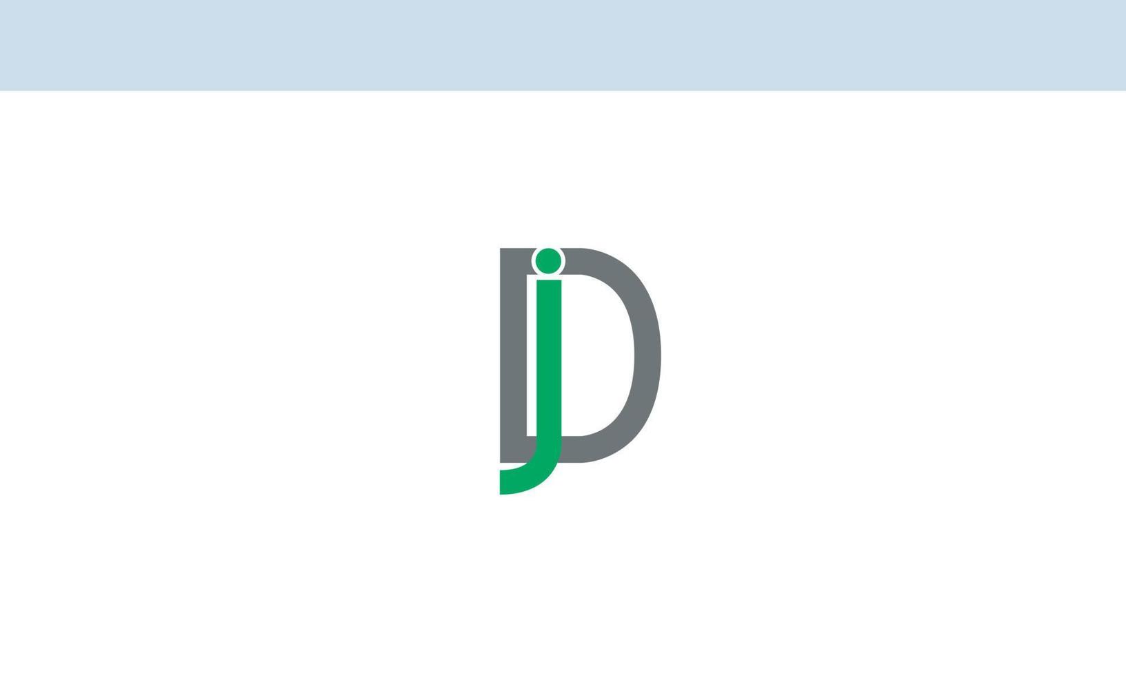 Alphabet letters Initials Monogram logo JD, DJ, J and D vector