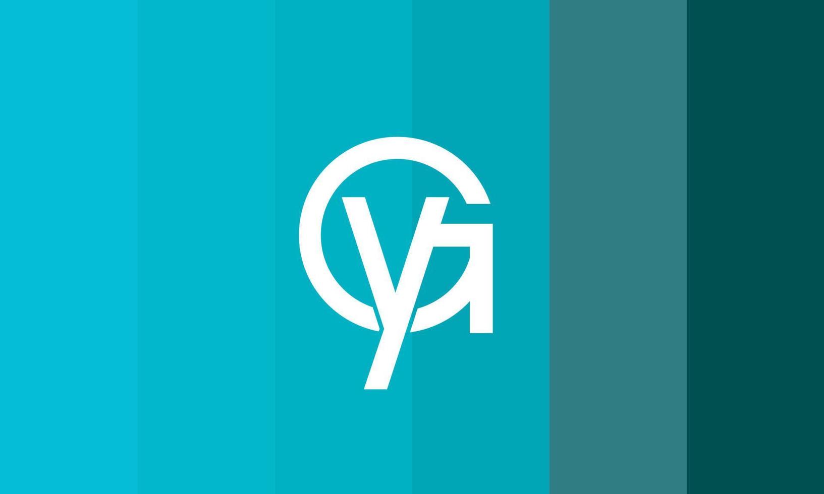 Alphabet letters Initials Monogram logo YG, GY, Y and G vector