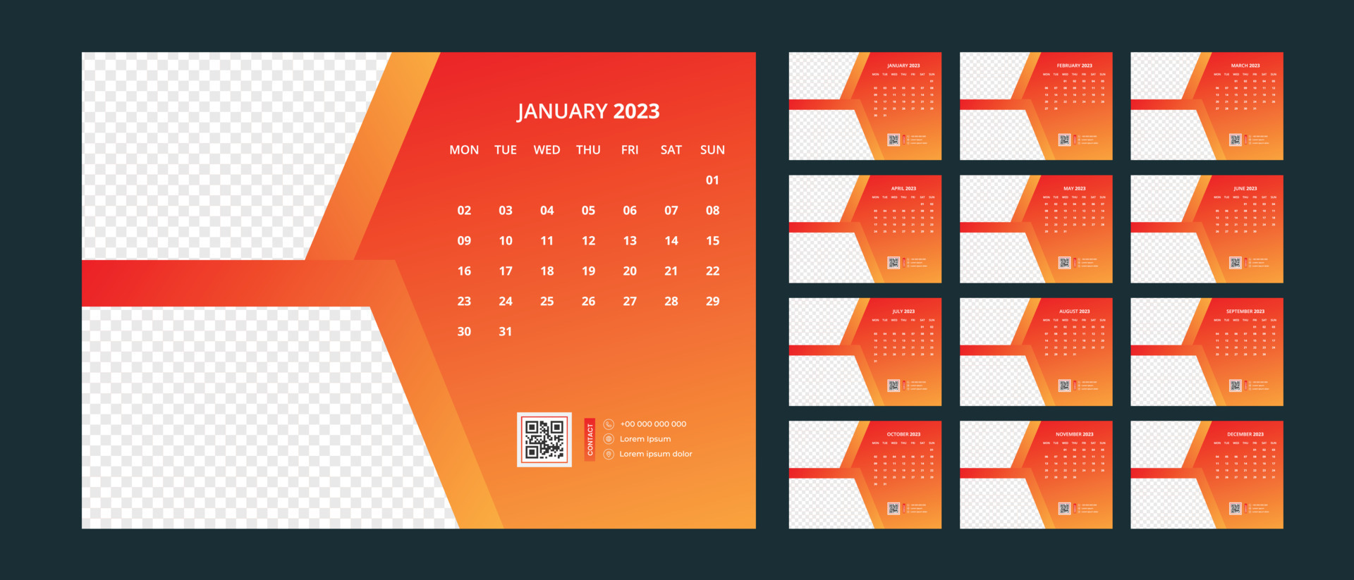 Desk Calendar 2023 13274382 Vector Art at Vecteezy