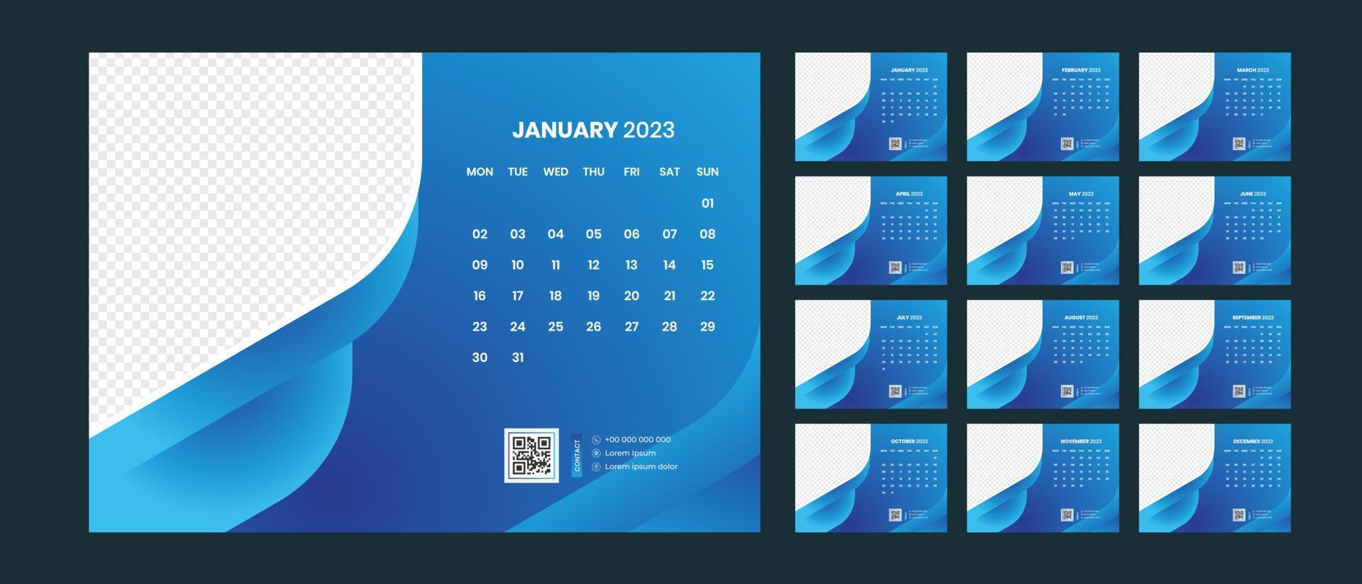 Desk Calendar 2023 vector