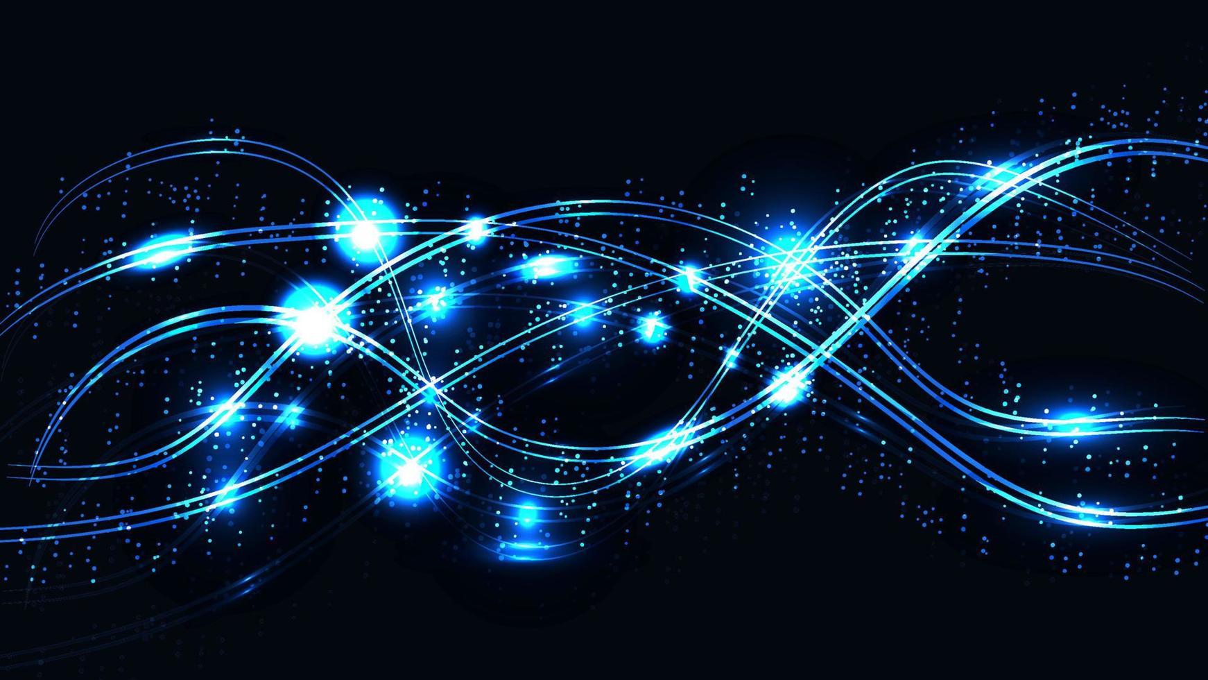 abstracto azul hermoso digital moderno mágico brillante energía eléctrica láser neón textura con líneas y ondas rayas, fondo vector