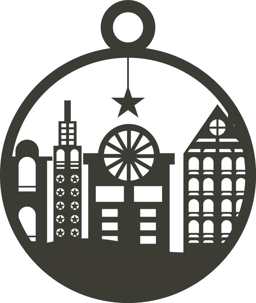 laser cut christmas ball vector set