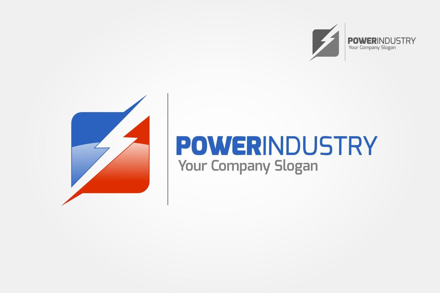 Power Industry Vector Logo Template. Vector Lighting Bolt Flash. Logo Design Vector Element.