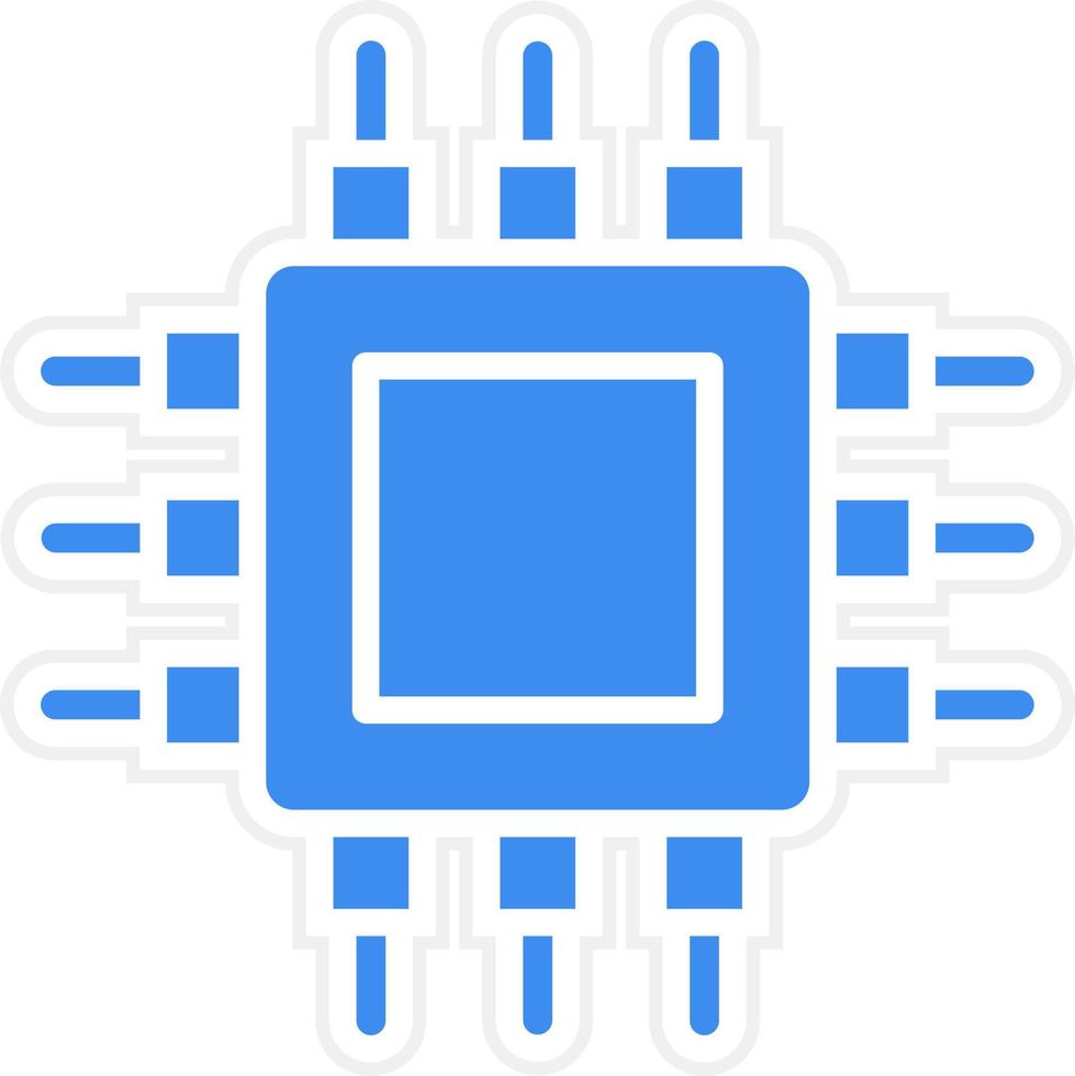 Cpu Icon Style vector