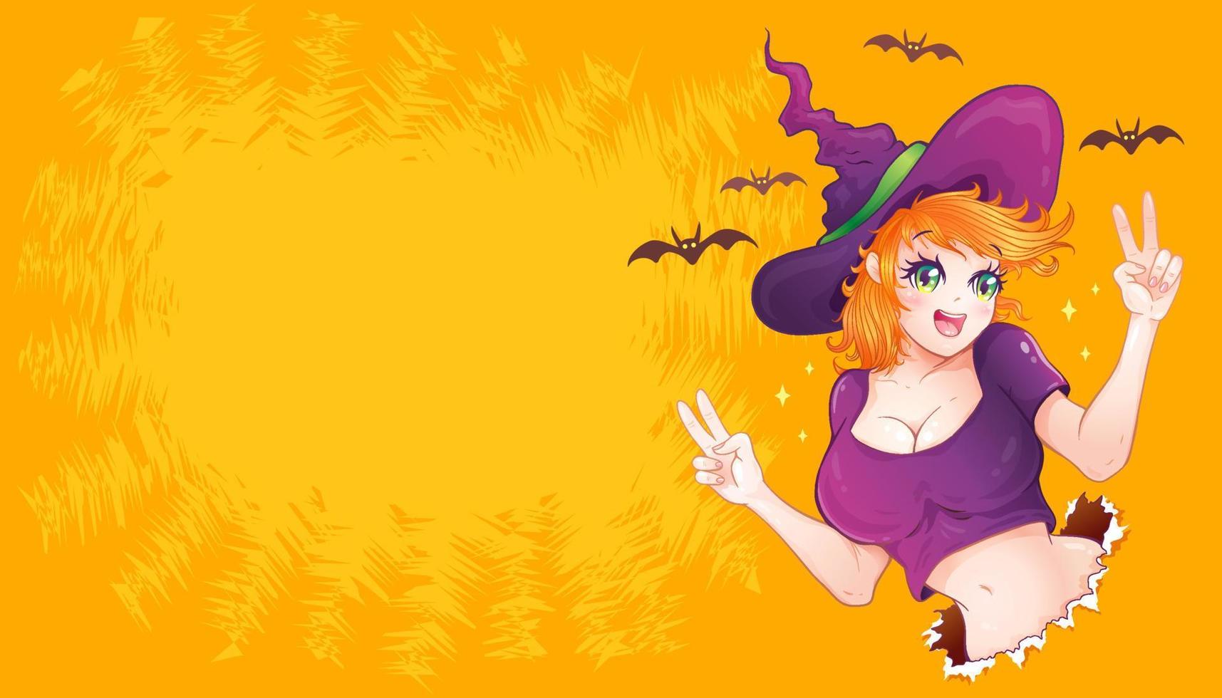 Vector illustration of a witch