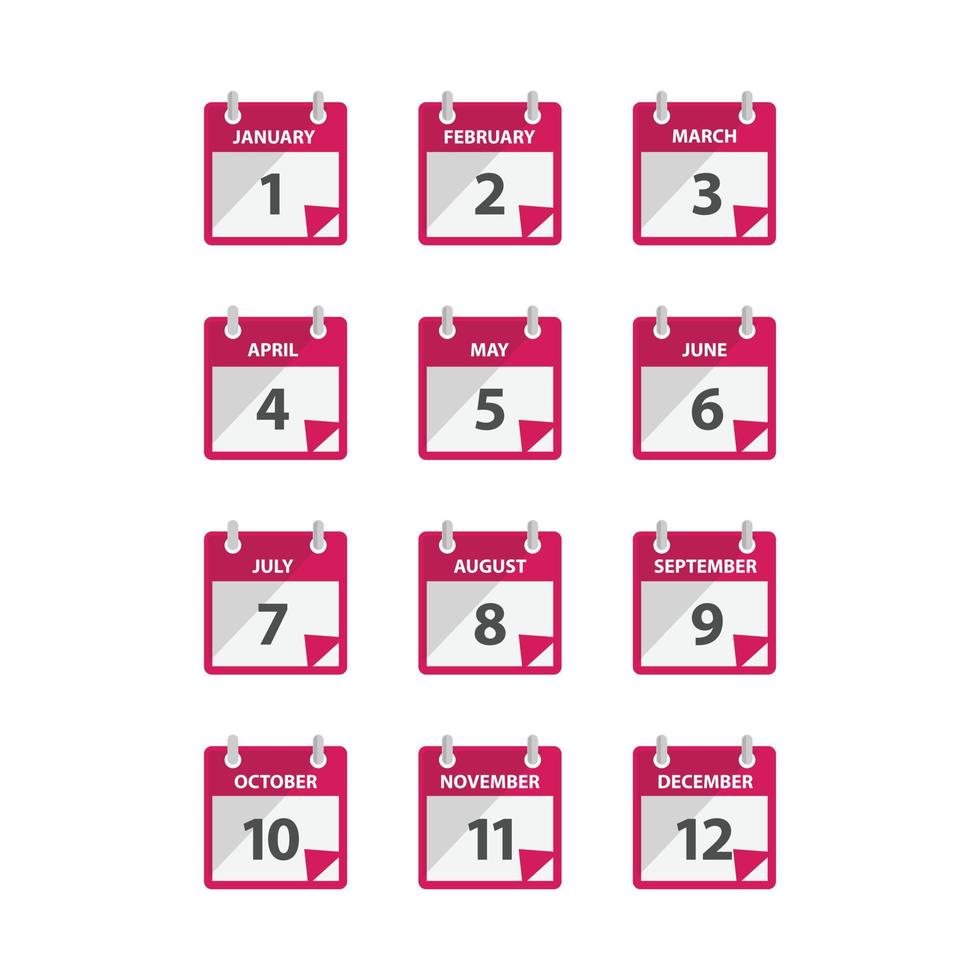 A month Calendar icon vector in modern flat style for web, graphic and mobile design