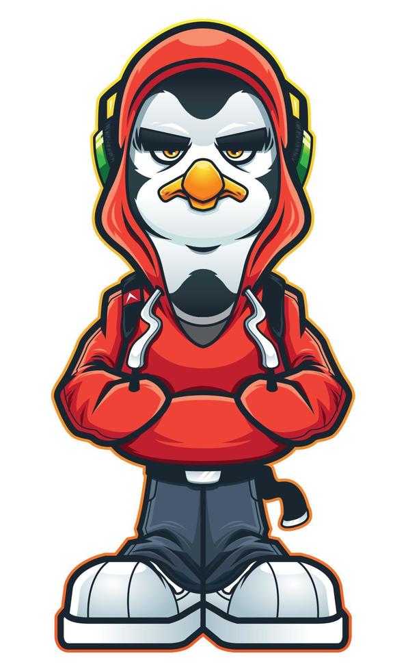 Cool Penguin Swag vector