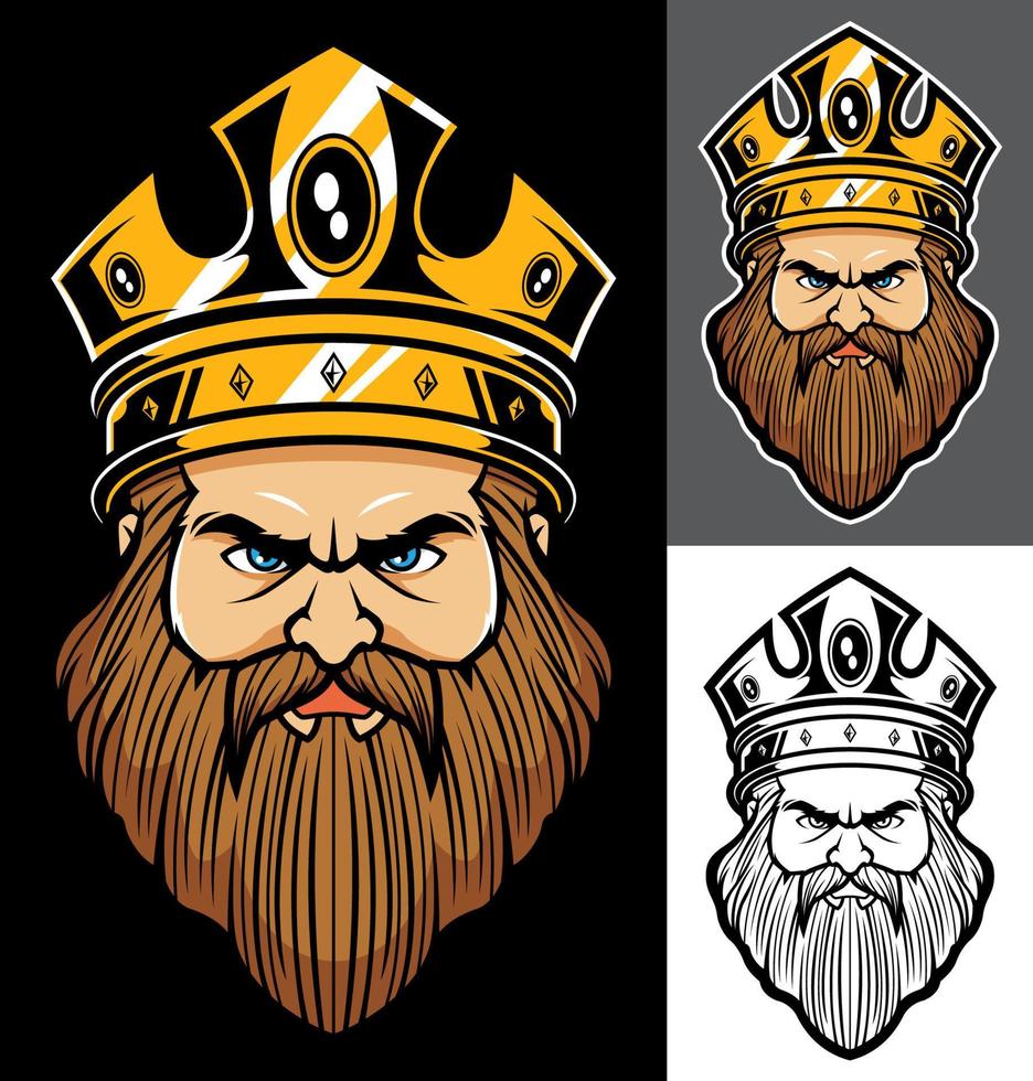 King Face Mascot vector