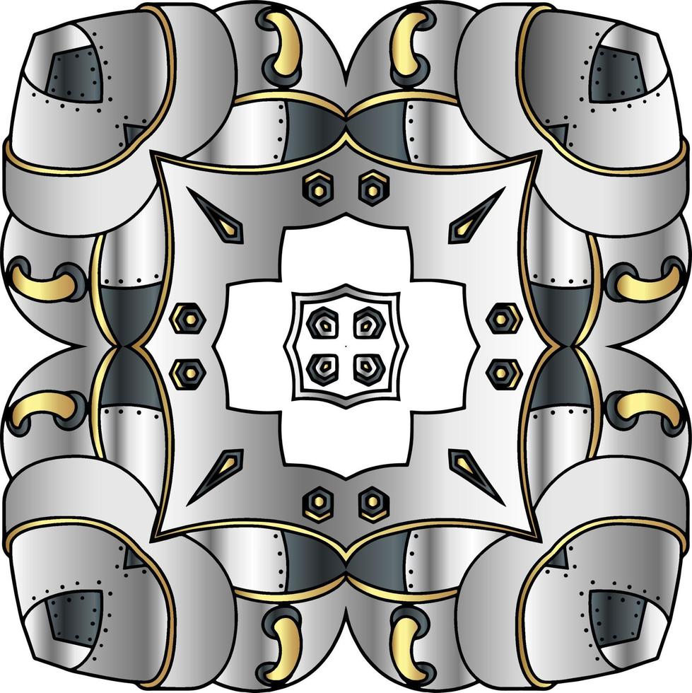 adorno de mandala abstracto con estilo moderno vector