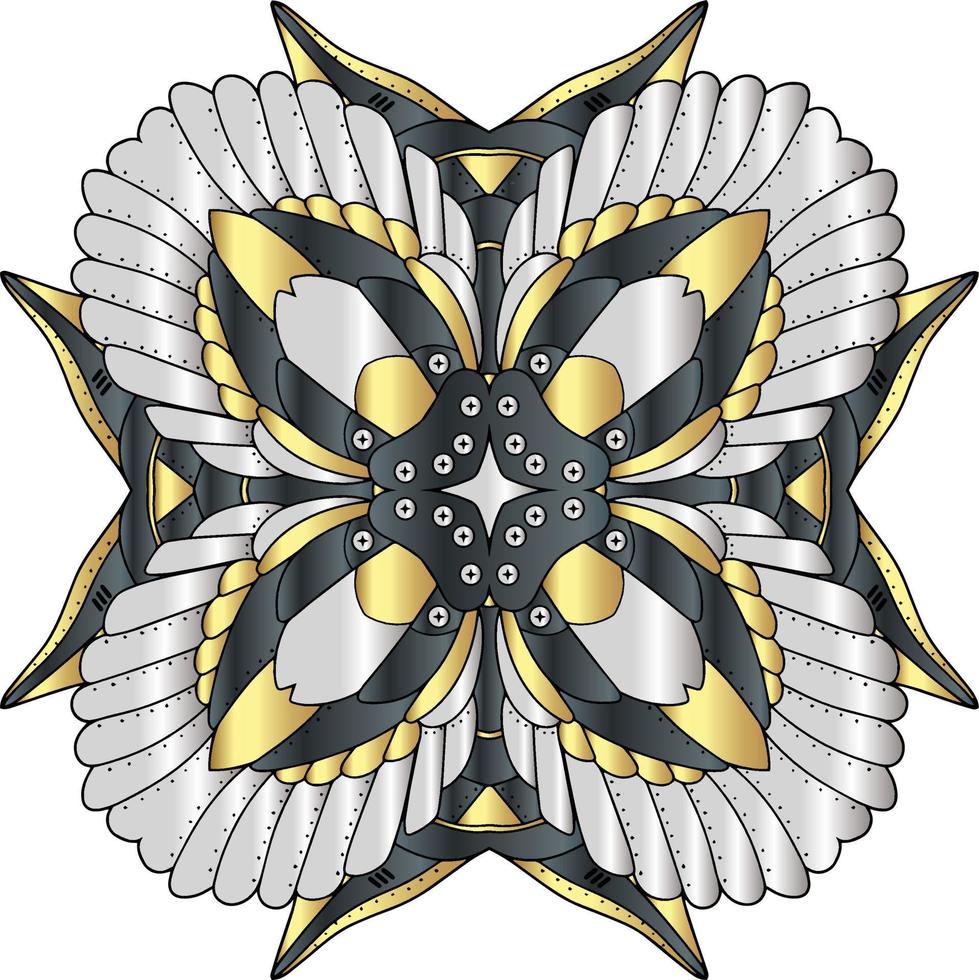 abstract mandala ornament with modern style vector