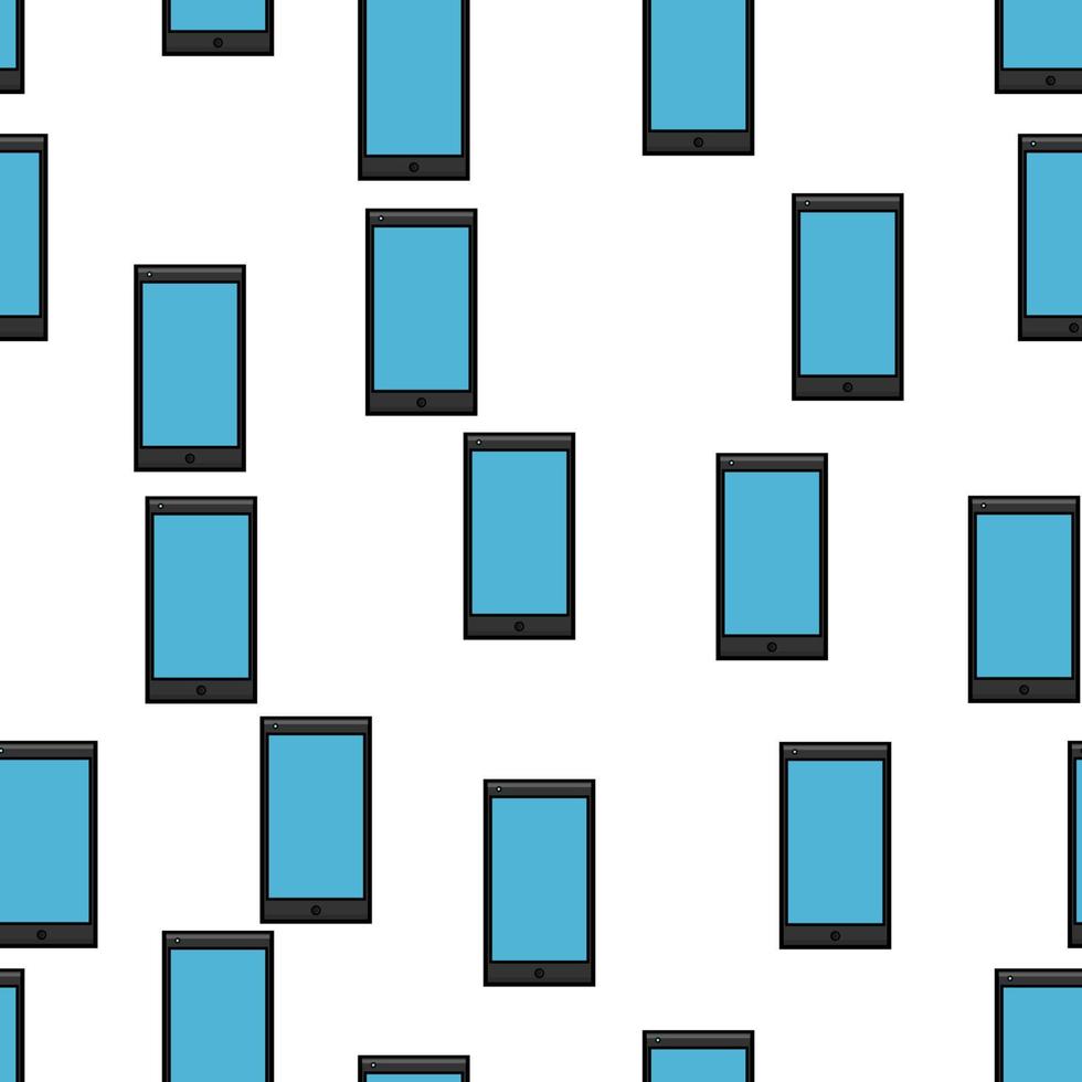 patrón sin costuras de textura de dispositivos modernos teléfonos móviles digitales smartphones nuevos en dispositivos de estilo plano aislados en fondo blanco. ilustración vectorial vector